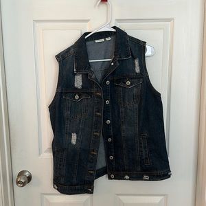 Cato Distressed Denim Vest